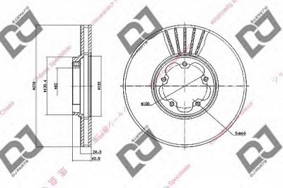 DJ PARTS bd1475 -  Тормозной диск